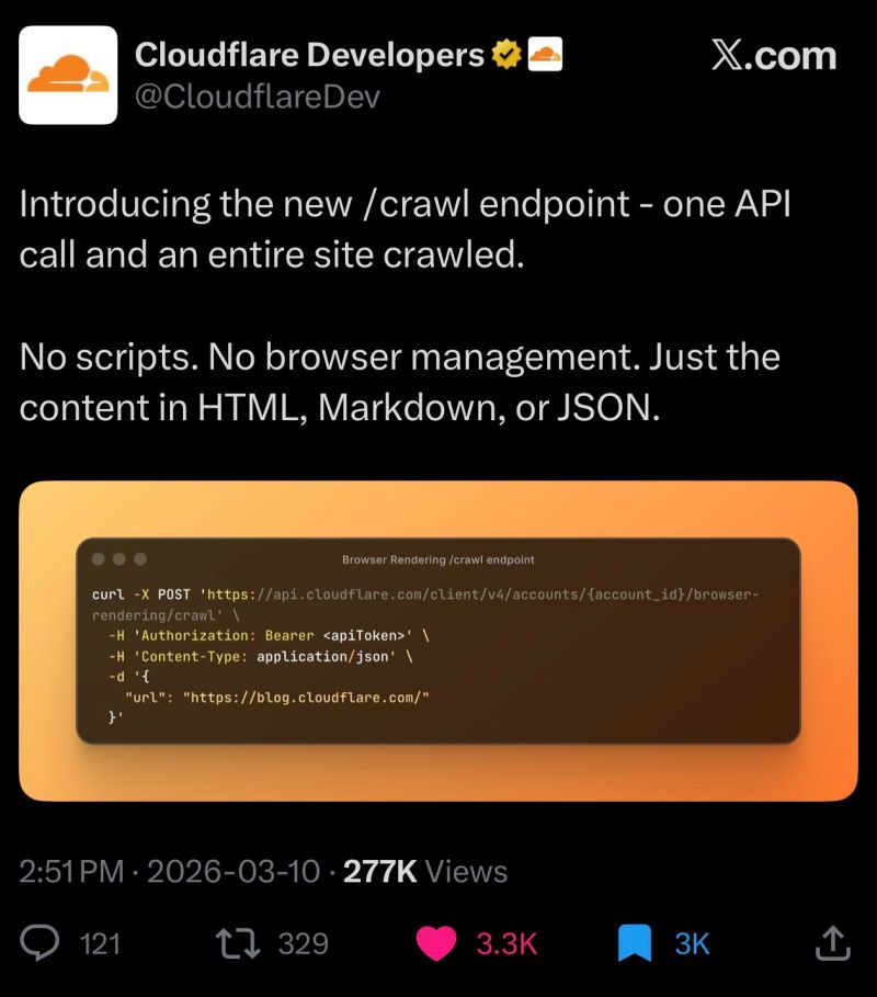 ONE API call to crawl any site?! Here's what I'd do with it...